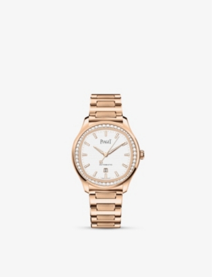 Piaget Women's White G0a46020 Polo Date 18ct Rose-gold, 1.05ct Brilliant-cut Diamond And Interchange