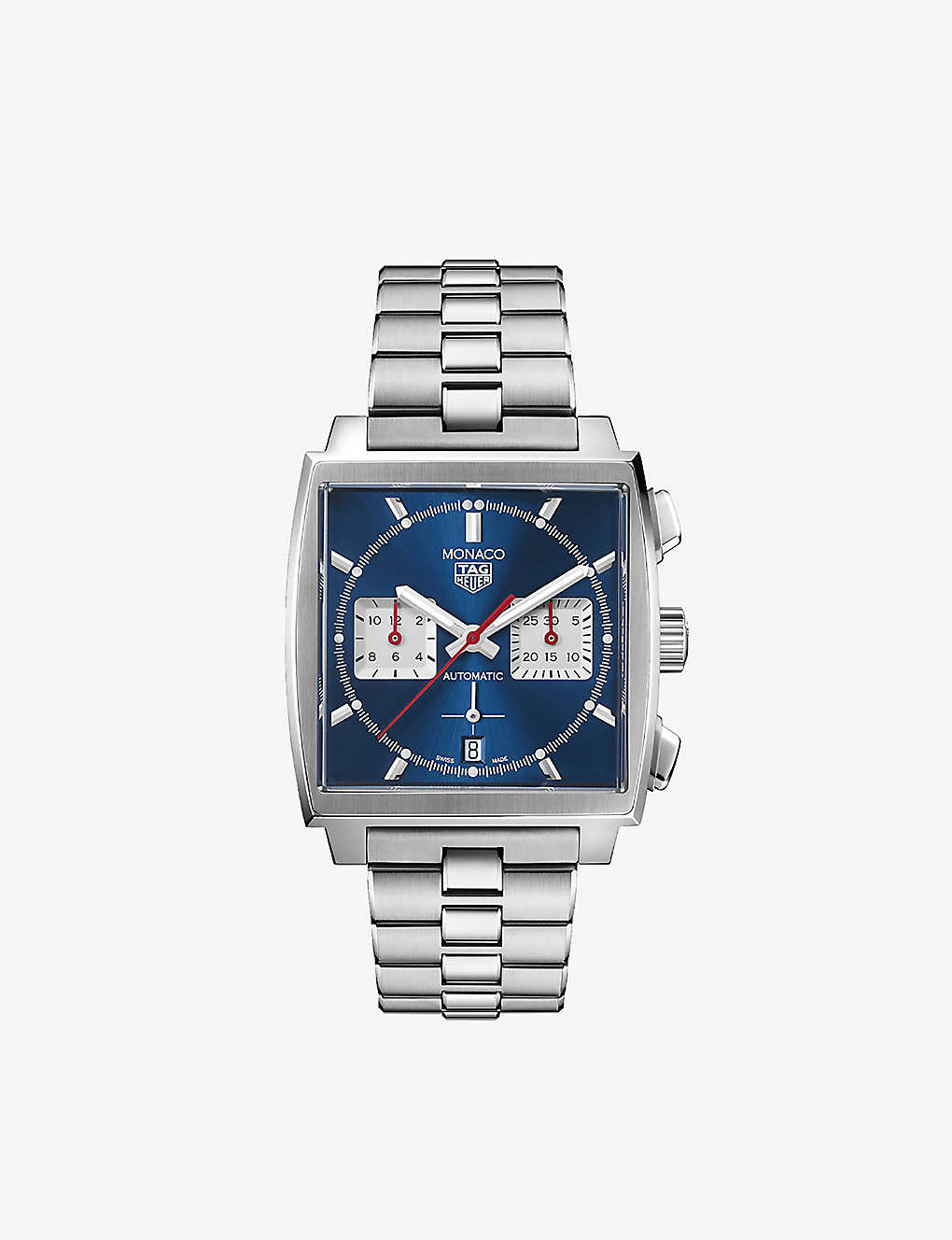 Tag Heuer Cbl2111.ba0644 Monaco Stainless-steel Automatic Watch In Blue