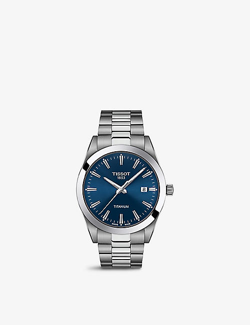 TISSOT: T1274104404100 Gentleman titanium quartz watch