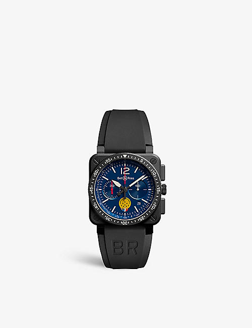 BELL & ROSS: BR 03-94 Patrouille de France ceramic and rubber automatic watch