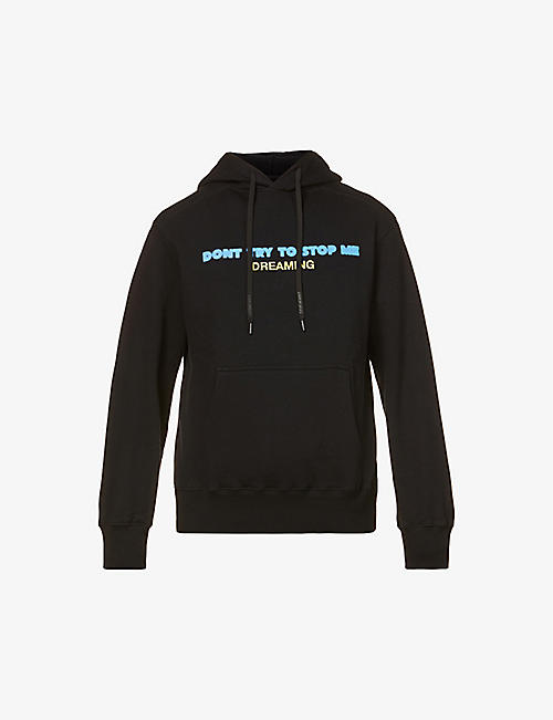 LIAM HODGES: Don't Stop Dreaming graphic-print cotton-jersey hoody