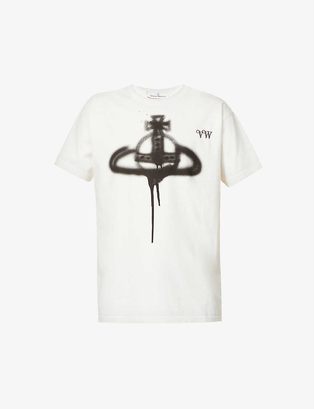 VIVIENNE WESTWOOD - Spray Orb logo-print cotton-jersey T-shirt ...
