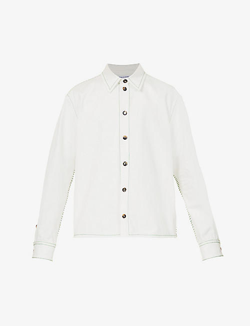 BOTTEGA VENETA: 3-stitch regular-fit cotton shirt