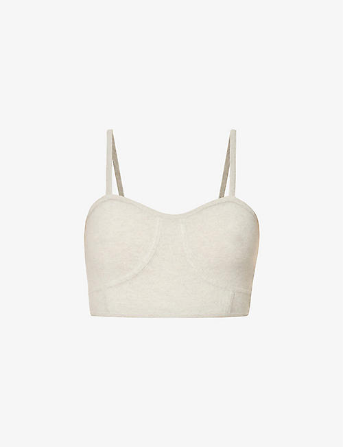 LE KASHA: Figari cropped organic-cashmere top
