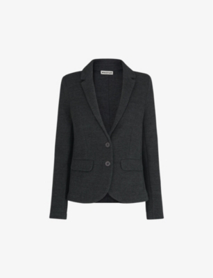 Whistles Slim Jersey Jacket Dark Grey In Grey