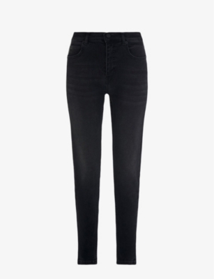 Whistles Womens Black High-rise Sculpted Stretch-denim Skinny Jeans