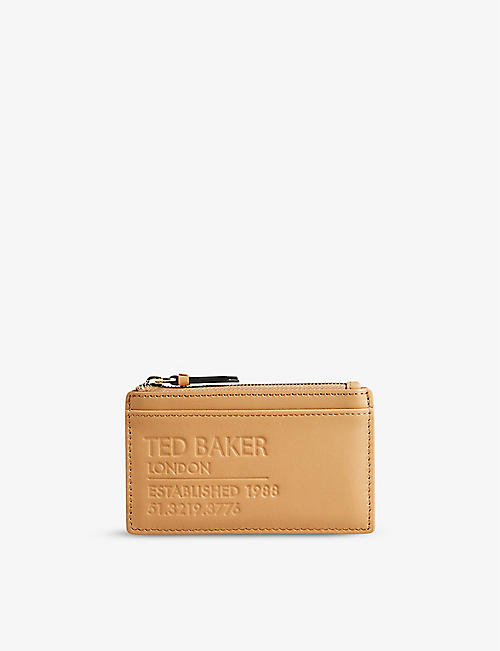 TED BAKER: Darcena brand-debossed leather purse
