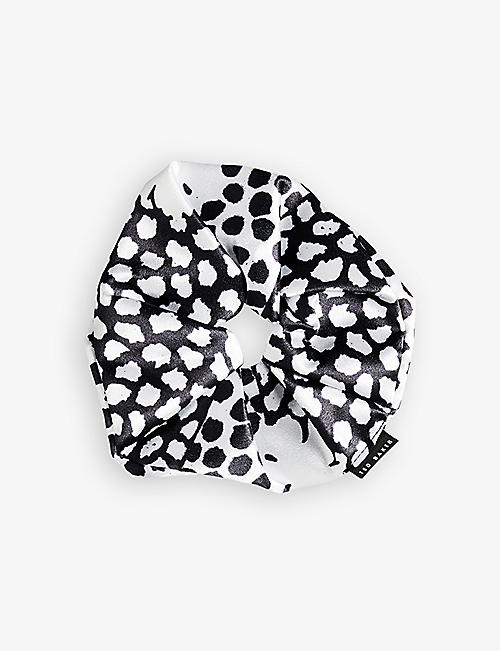 TED BAKER: Persina polka dot-print oversized satin scrunchie