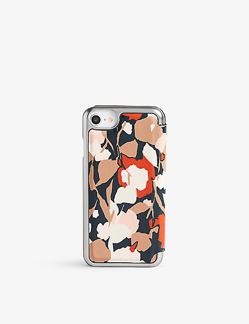 TED BAKER: Rillo floral-print mirror iPhone 6/7/8 SE case
