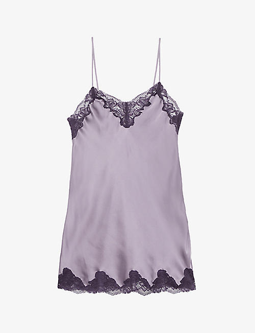 NK IMODE: Morgan embroidered silk chemise