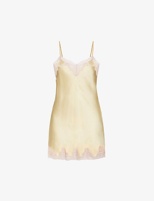 NK IMODE: Morgan embroidered silk chemise