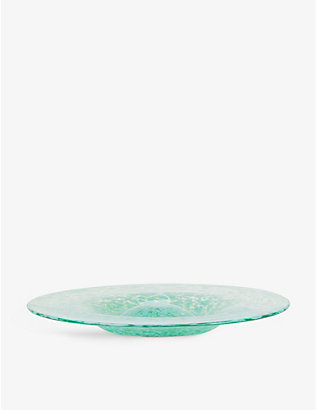 CURIO: Skimming Stone speckled glass platter 30cm