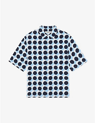SANDRO: Printed short-sleeve woven shirt