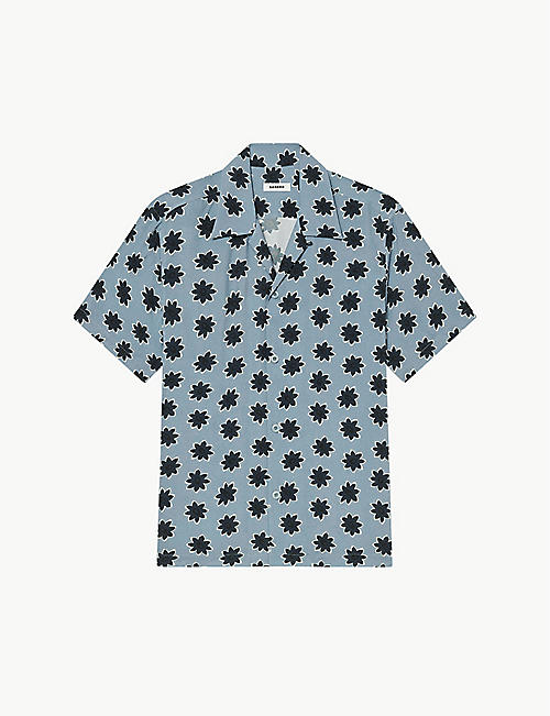 SANDRO: Cold Flower relaxed-fit woven shirt