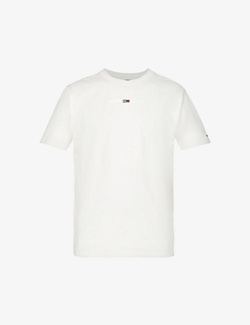 TOMMY JEANS: Logo-embroidered relaxed-fit cotton-jersey T-shirt