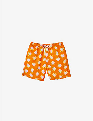 SANDRO: Floral-print swim shorts