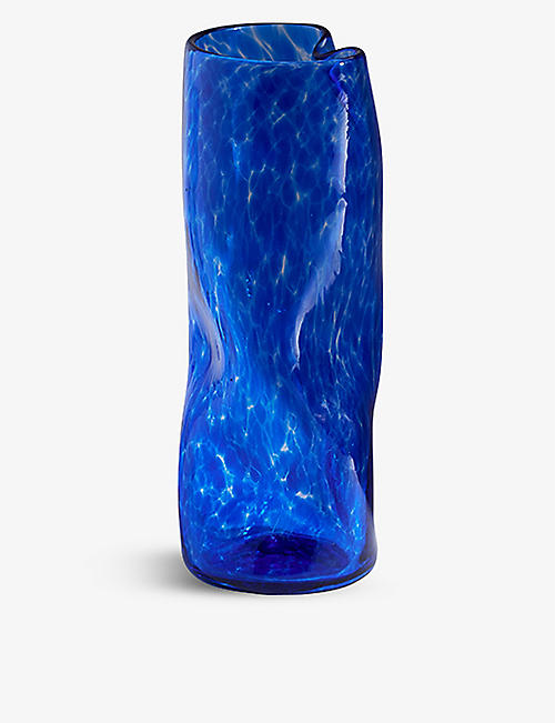 CURIO: Speckled glass vase 22cm