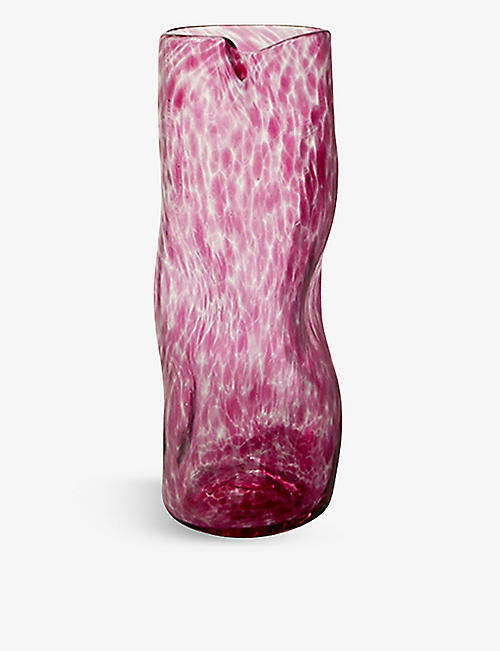 CURIO: Speckled glass vase 22cm