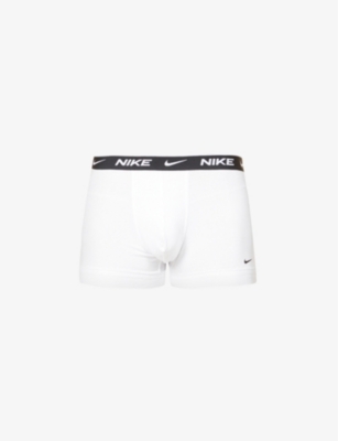 NIKE: Pack of three branded regular-fit stretch-cotton trunks