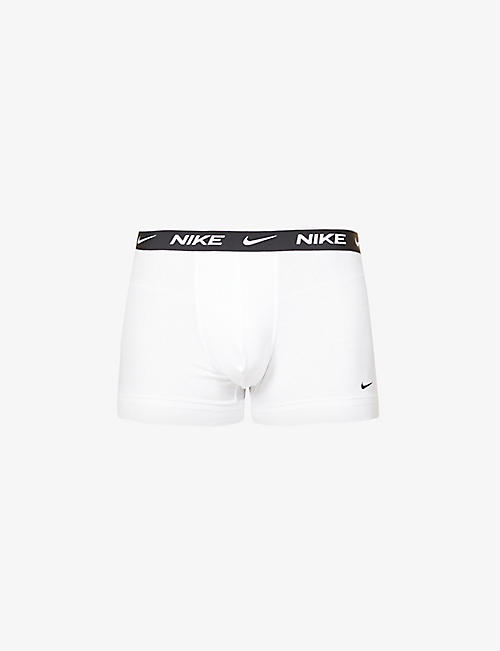 NIKE: Pack of three branded regular-fit stretch-cotton trunks