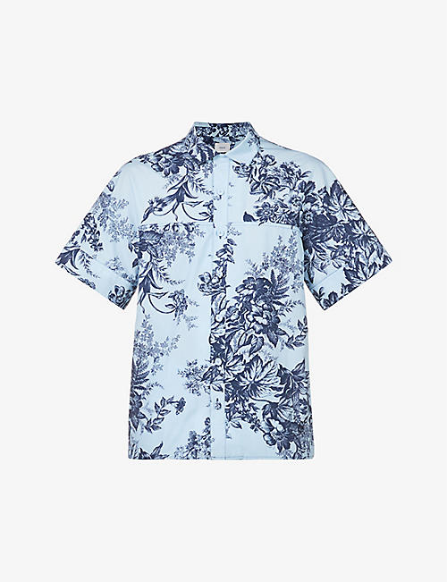 ERDEM: Philip boxy-fit floral cotton-poplin shirt