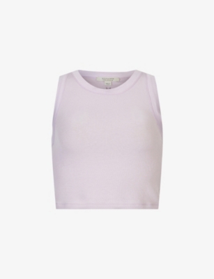Allsaints Tamie Stretch-woven Vest Top In Lavender