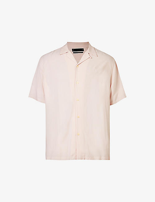 ALLSAINTS: Venice logo-embroidered relaxed-fit woven shirt
