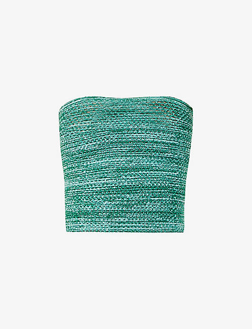ISA BOULDER: Peeping sleeveless stretch-knitted top