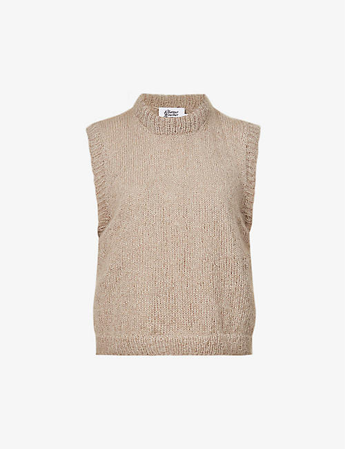 THE AMATEUR WEATHER OBSERVERS: Sleeveless round-neck wool-bend top