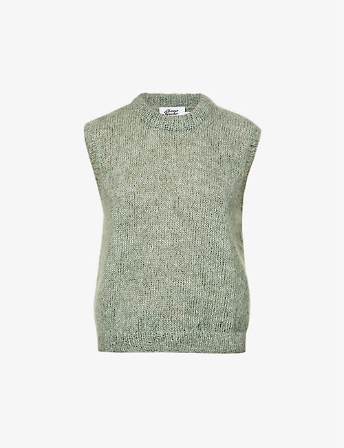 THE AMATEUR WEATHER OBSERVERS: Sleeveless round-neck wool-bend top