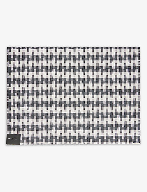 CHILEWICH: Tuxedo graphic-print woven placemat 36cm x 48cm