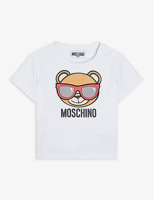 MOSCHINO: Sunglasses Toy Bear stretch-cotton T-shirt 3 months-3 years