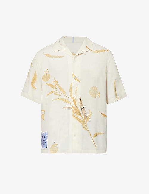 MCQ: Eucalyptus graphic-print silk shirt
