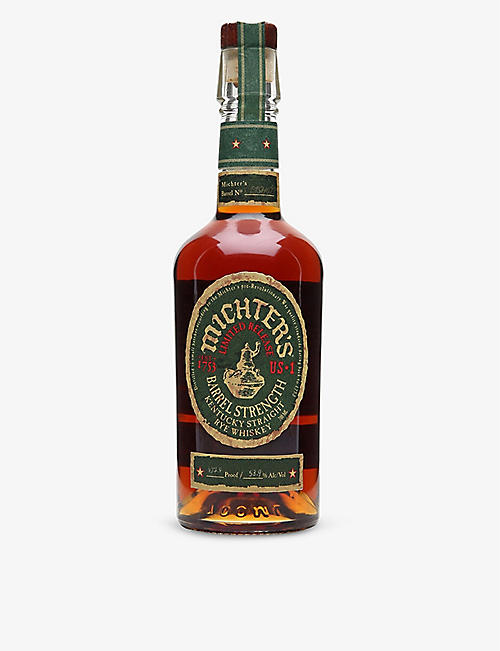 BOURBON: Michter's US1 barrel strength Kentucky straight rye whisky 700ml