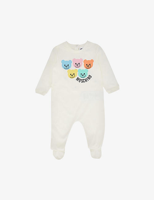 MOSCHINO: Toy Bear graphic-print cotton-jersey baby grow 3-36 months