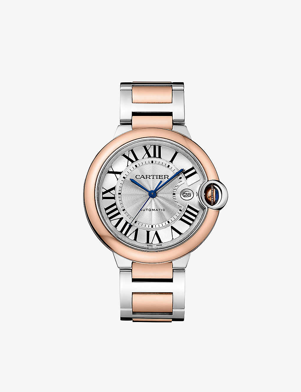 Cartier Mens Rose Gold And Steel Crw2bb0034 Ballon Bleu De 18ct Rose-gold And Stainless-steel Automa