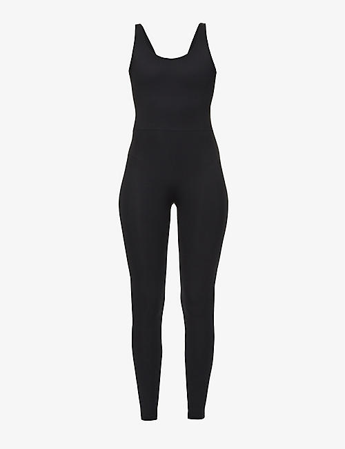 GIRLFRIEND COLLECTIVE: Scoop-neck stretch-recycled polyester unitard