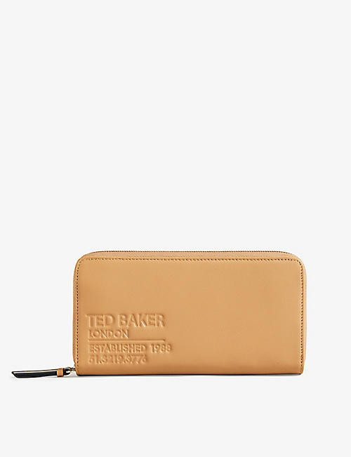 TED BAKER: Darciea logo-debossed leather purse