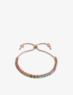 Ted Baker Melrah Gold-toned Brass And Crystal Bracelet In Multicol