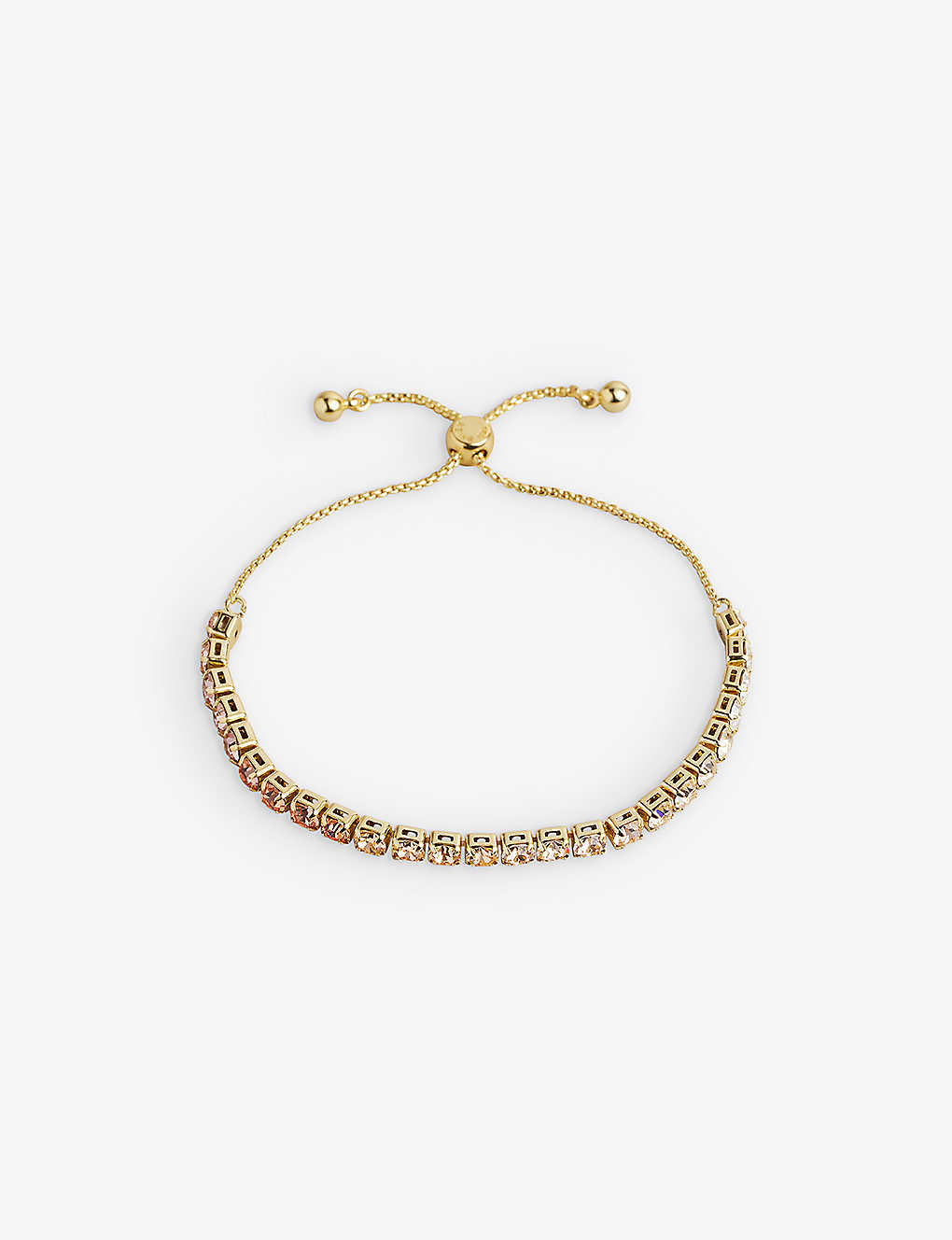 Ted Baker Melrah Icon Crystal Slider Bracelet In Sh-pl-gold
