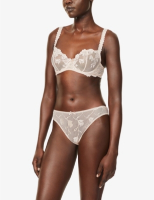 Aubade Sofessense Mid-rise Cotton Briefs In Golden Beige