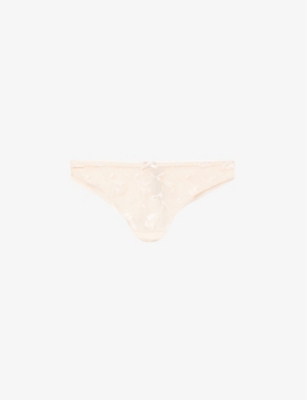 Aubade Sofessense Mid-rise Cotton Briefs In Golden Beige