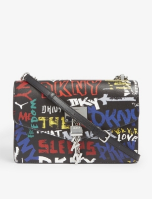 Dkny elissa best sale graffiti bag