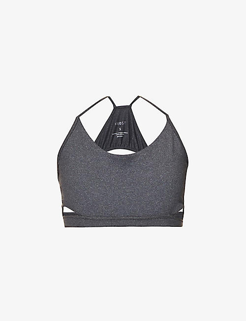 FROST BODY: I Am Strength racerback stretch-recycled polyamide sports bra