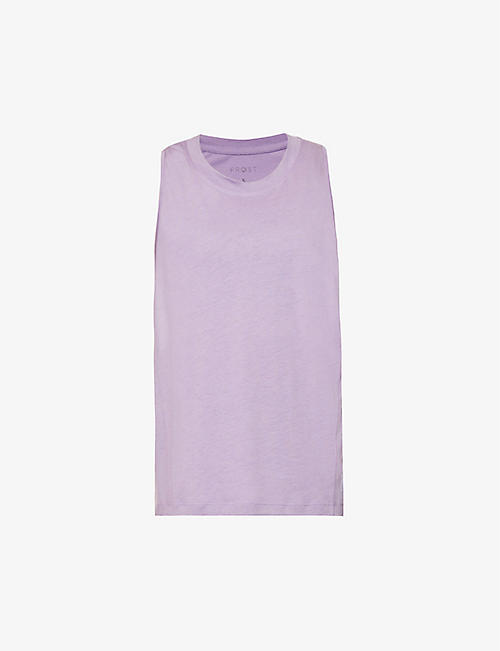 FROST BODY: See Tank round-neck jersey top