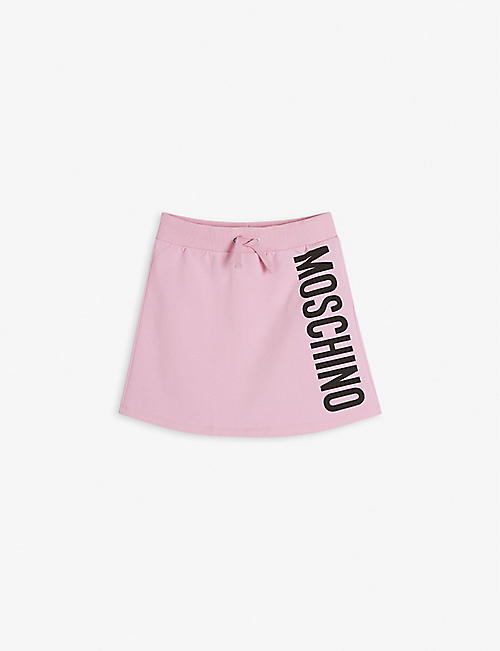 MOSCHINO: Logo-print stretch-cotton skirt 4-14 years