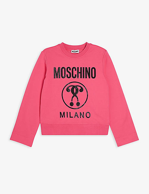 MOSCHINO: Milano logo stretch-cotton sweatshirt 4-14 years