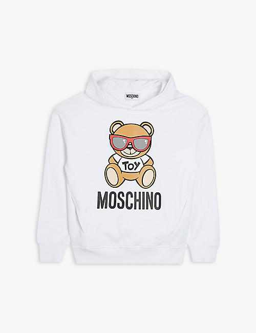 MOSCHINO: Toy Bear graphic-print stretch-cotton hoody 4-14 years