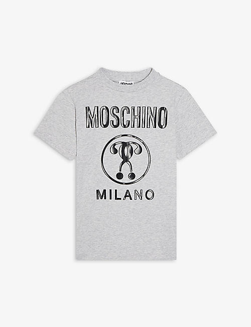 MOSCHINO: Milano logo stretch-cotton T-shirt 4-14 years