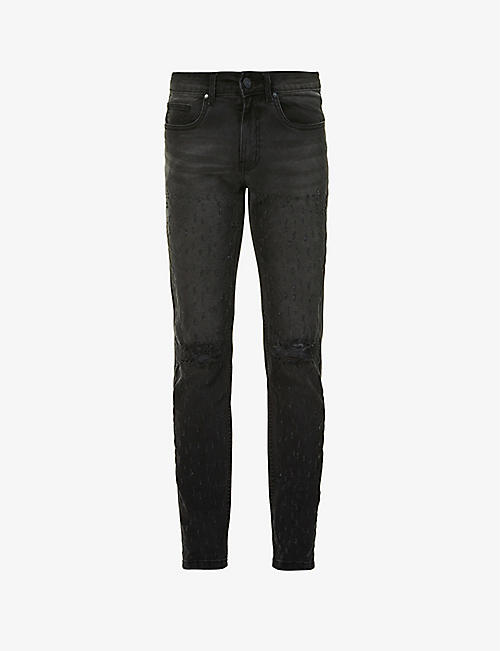 NO.91: Bullet slim-fit tapered stretch-denim jeans
